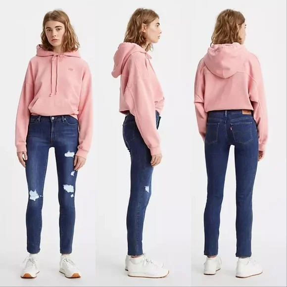 Levi's Jeans Levis 71 Skinny Sculpt Hypersoft Ripped Midrise